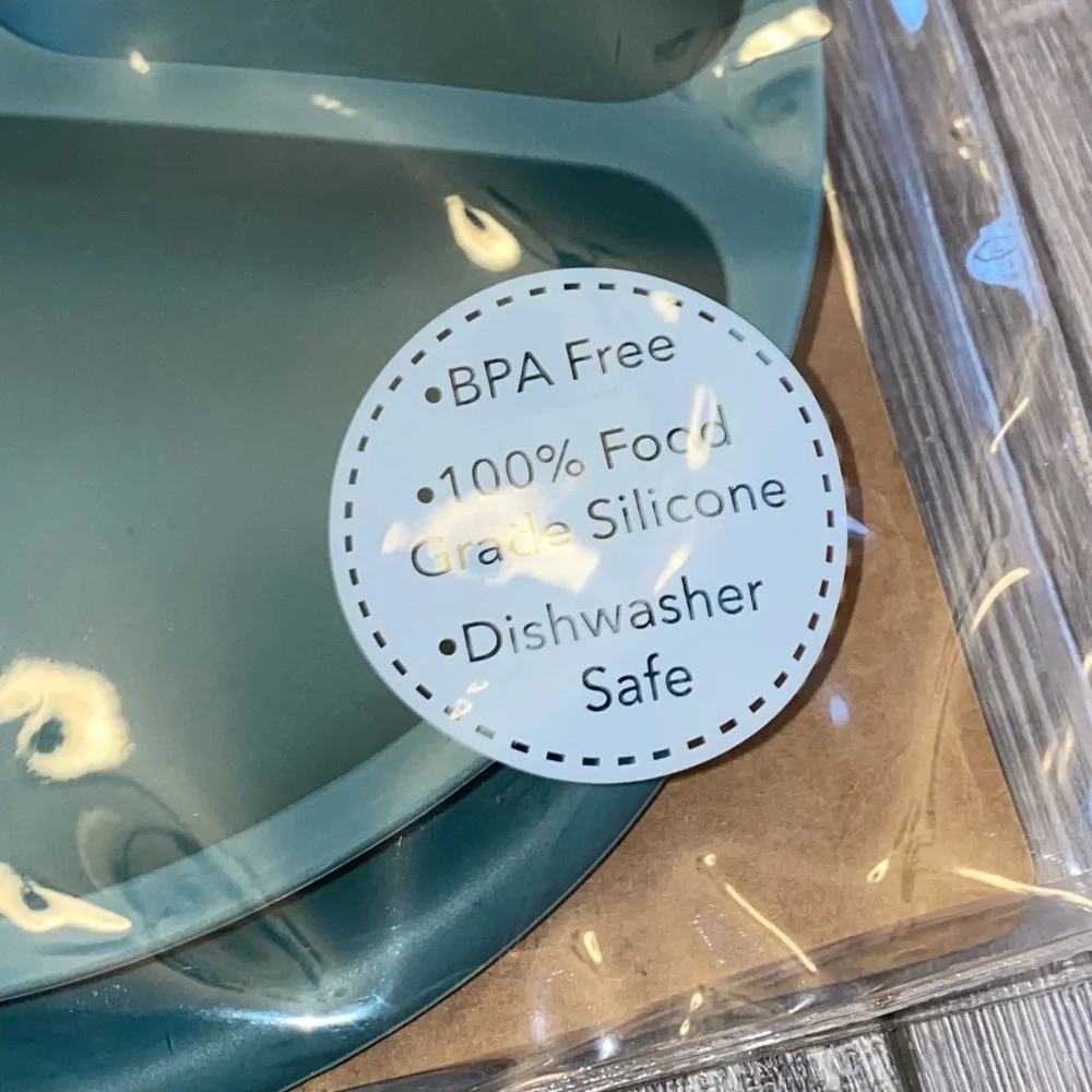 Lila & Jack's Baby Set BPA Free Food Grade Silicone Spork Spoon Bib Plate